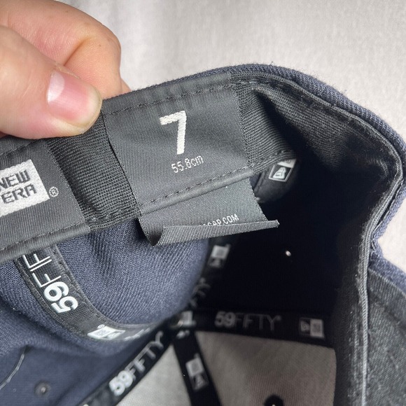 Boston Red Sox Hat Mens Fitted 7 Blue New Era Baseball‎ Cap MLB Embroidered - Picture 10 of 13